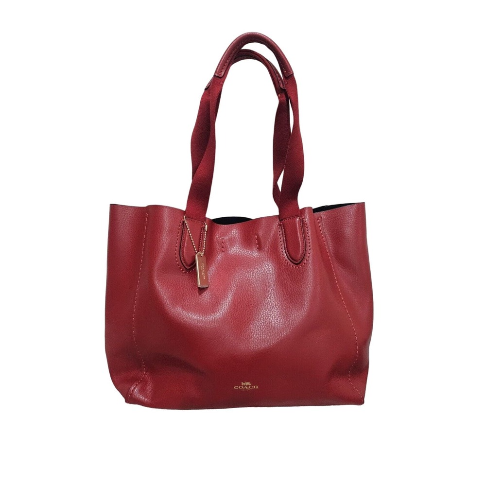 Authentic Coach Large Derby Tote Bag Red 58660